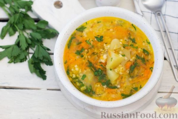 Суп с пшеном и картофелем
