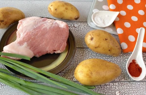 Картошка с мясом в микроволновке